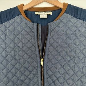 DESIGNER QUILTED VARSITY-INSPIRED JACKET by VALENTINE GAUTHIER, NEW.